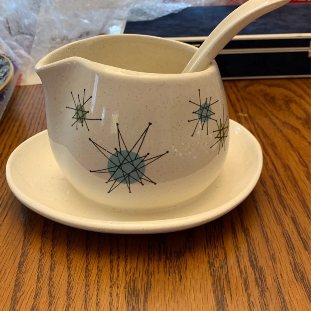 Franciscan Atomic Gravy Boat with Ladle